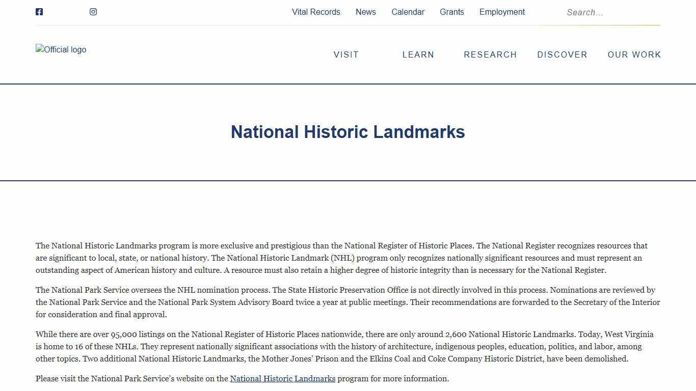 National Historic Landmarks - West Virginia Culture Center : West Virginia Culture Center