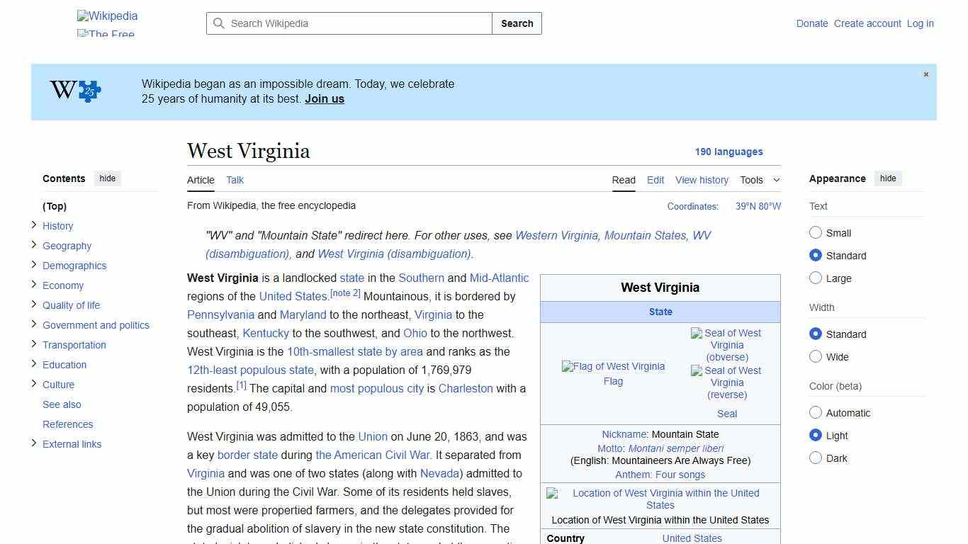 West Virginia - Wikipedia