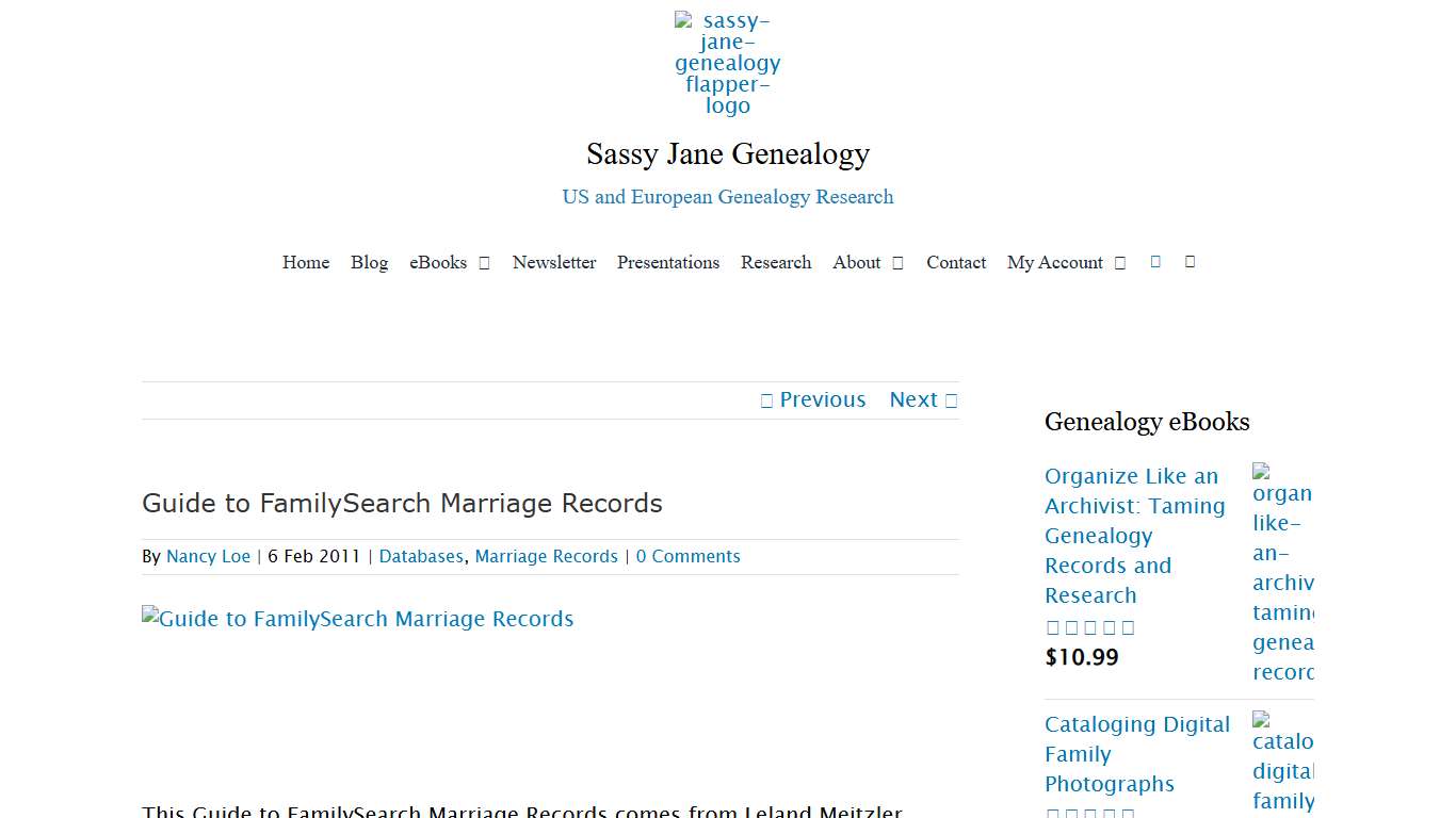 Guide to FamilySearch Marriage Records | Sassy Jane Genealogy